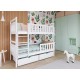 MONIKA 90x200 white bunk bed Lano Furniture