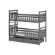 MONIKA 90x190 graphite bunk bed Lano Furniture MONIKA 90x190 graphite bunk bed Lano Furniture