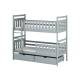 MONIKA 80x160 graphite bunk bed Lano Furniture MONIKA 80x160 graphite bunk bed Lano Furniture