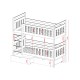 MONIKA 80x160 graphite bunk bed Lano Furniture MONIKA 80x160 graphite bunk bed Lano Furniture