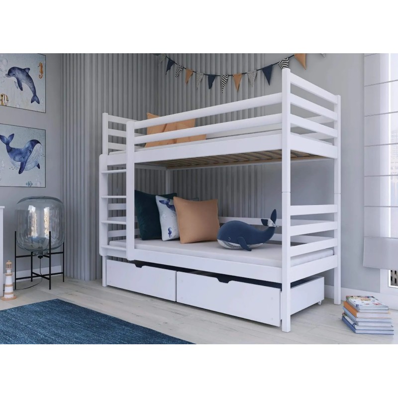 NEMO 80x180 white bunk bed Lano Furniture