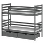 NEMO 90x190 graphite bunk bed Lano Furniture