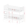 NEMO 90x190 pine bunk bed Lano Furniture