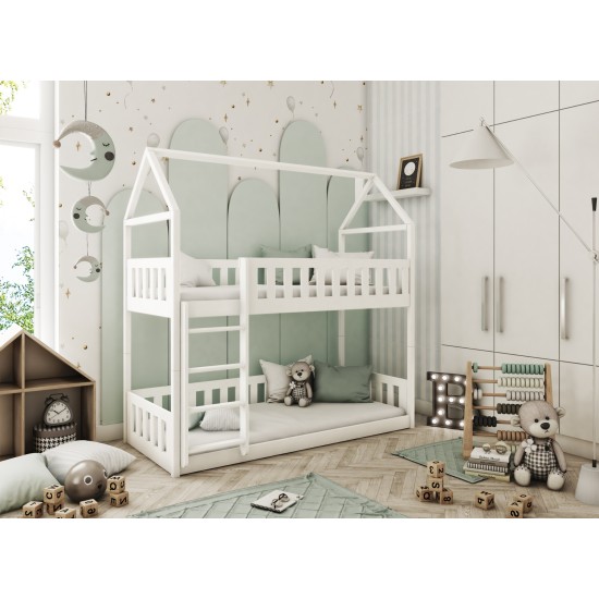 POLA 80x160 white bunk bed Lano Furniture