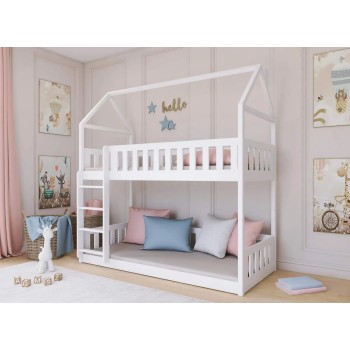 POLA 80x180 white bunk bed Lano Furniture