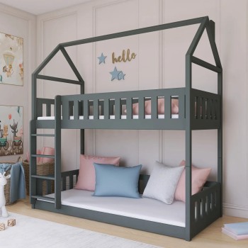 POLA 80x160 graphite bunk bed Lano Furniture