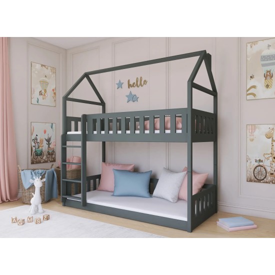 POLA 80x200 graphite bunk bed Lano Furniture