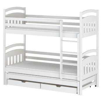 ALAN 80x180 white bunk bed Lano Furniture