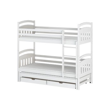 ALAN 90x190 white bunk bed Lano Furniture