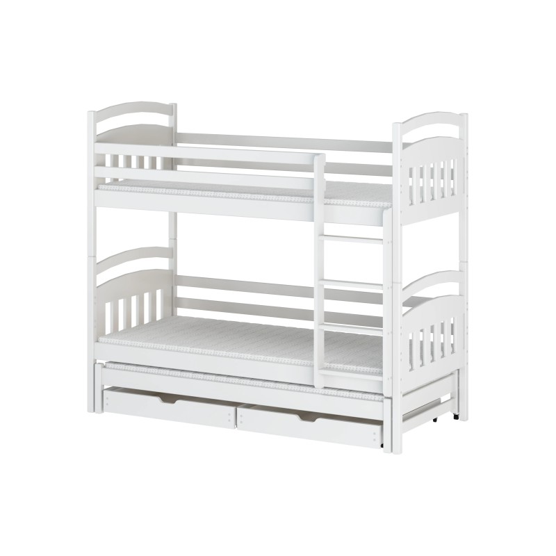 ALAN 90x190 white bunk bed Lano Furniture