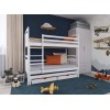 ALAN 90x200 white bunk bed Lano Furniture