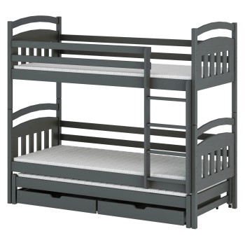 ALAN 80x200 graphite bunk bed Lano Furniture