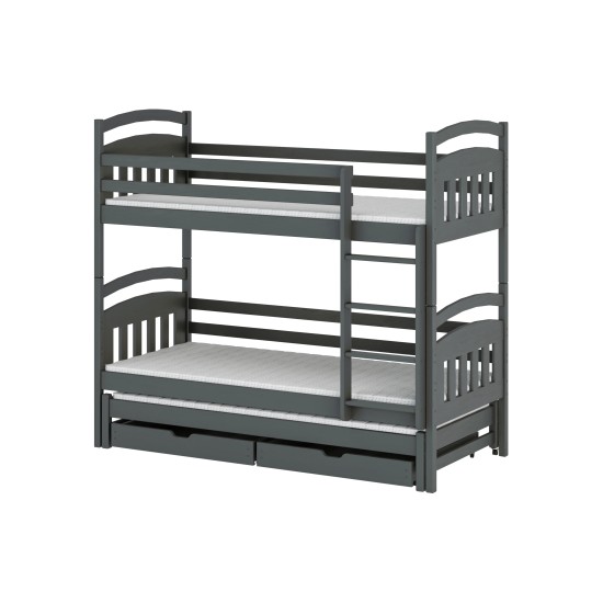 ALAN 80x200 graphite bunk bed Lano Furniture