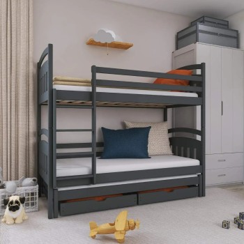 ALAN 80x200 graphite bunk bed Lano Furniture