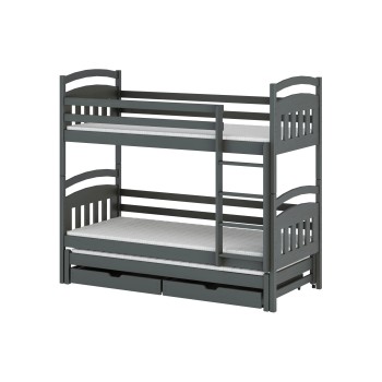 ALAN 90x200 graphite bunk bed Lano Furniture