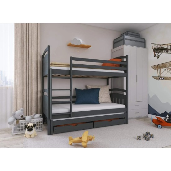 ALAN 90x200 graphite bunk bed Lano Furniture ALAN 90x200 graphite bunk bed Lano Furniture
