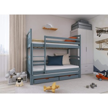 ALAN 80x160 grey bunk bed Lano Furniture