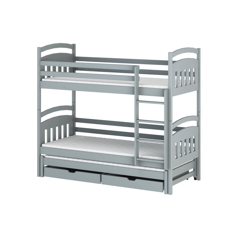 ALAN 80x180 grey bunk bed Lano Furniture