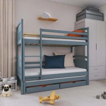 ALAN 90x200 grey bunk bed Lano Furniture