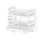 ALAN 80x180 pine bunk bed Lano Furniture
