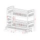 BLANKA 90x190 grey bunk bed Lano Furniture Κουκέτα BLANKA 90x190 grey