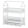 DALIA 80x180 white house bunk bed Lano Furniture