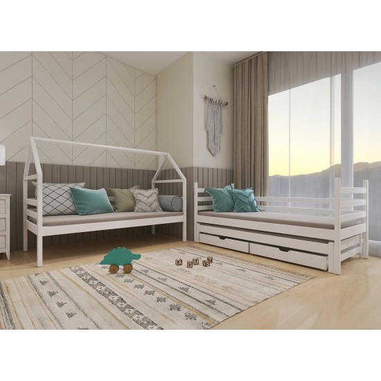 DALIA 80x180 white house bunk bed Lano Furniture