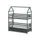 DALIA 80x160 graphite house bunk bed Lano Furniture DALIA 80x160 graphite house bunk bed Lano Furniture