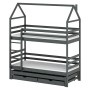 DALIA 80x180 graphite house bunk bed Lano Furniture