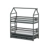DALIA 90x190 graphite house bunk bed Lano Furniture