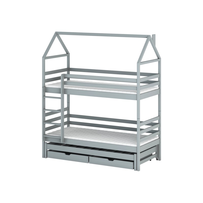 DALIA 80x180 grey house bunk bed Lano Furniture