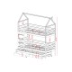 DALIA 80x200 grey house bunk bed Lano Furniture DALIA 80x200 grey house bunk bed Lano Furniture