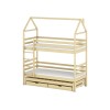 DALIA 80x180 pine house bunk bed Lano Furniture