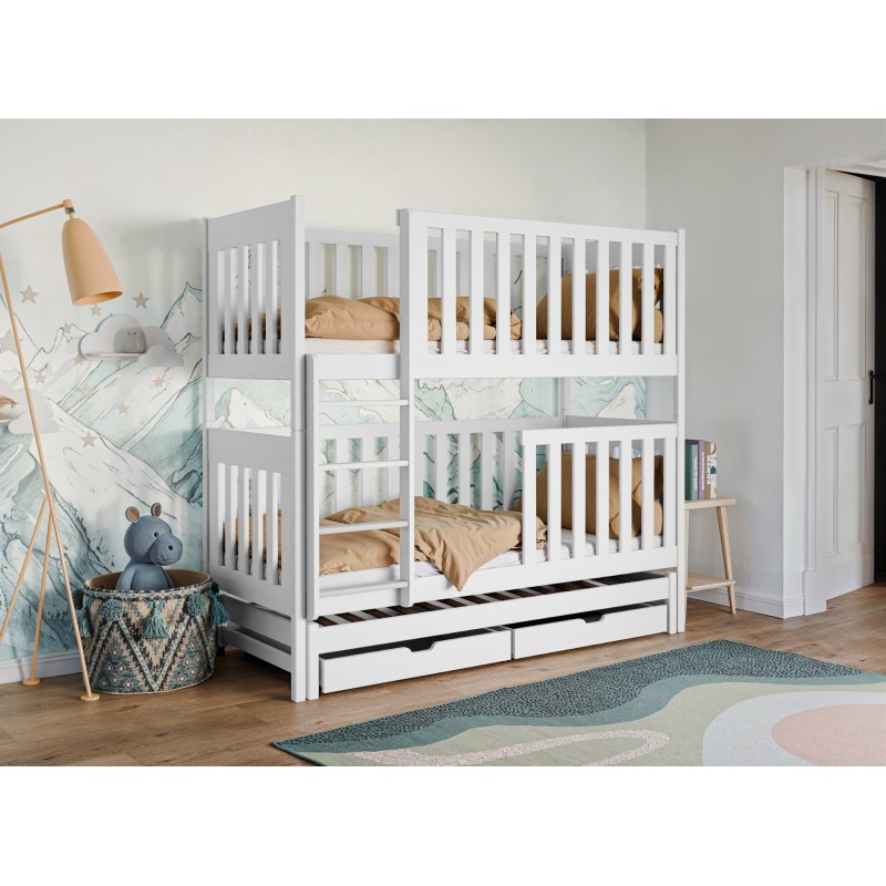 EMILKA 80x160 white bunk bed Lano Furniture