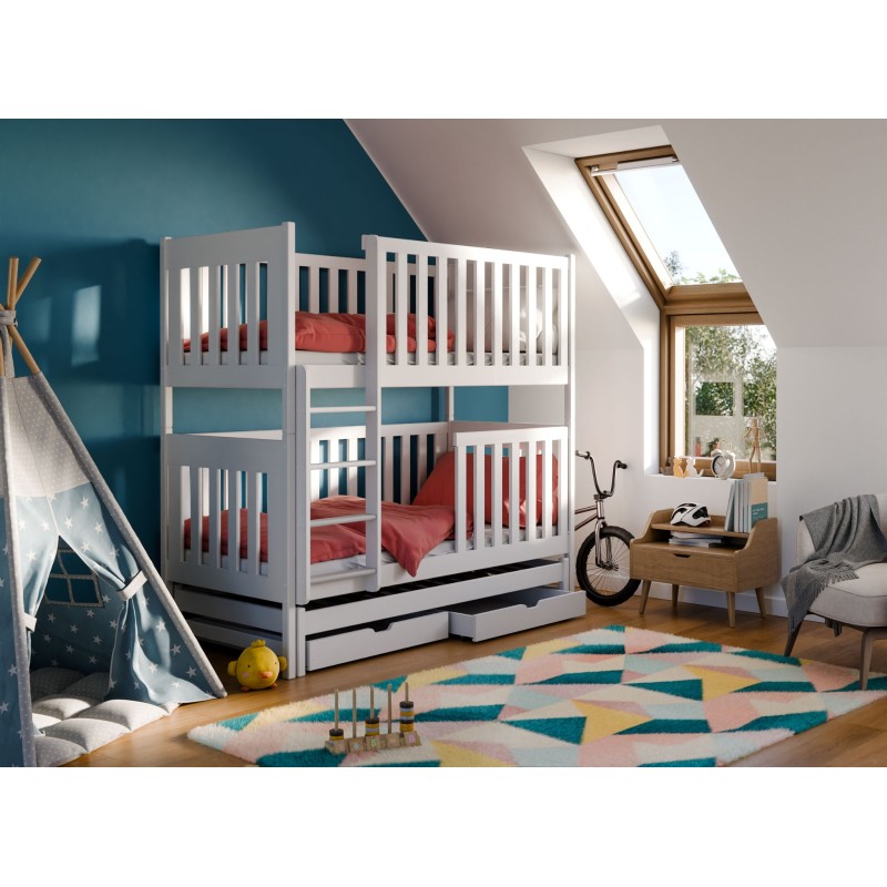 EMILKA 80x160 white bunk bed Lano Furniture
