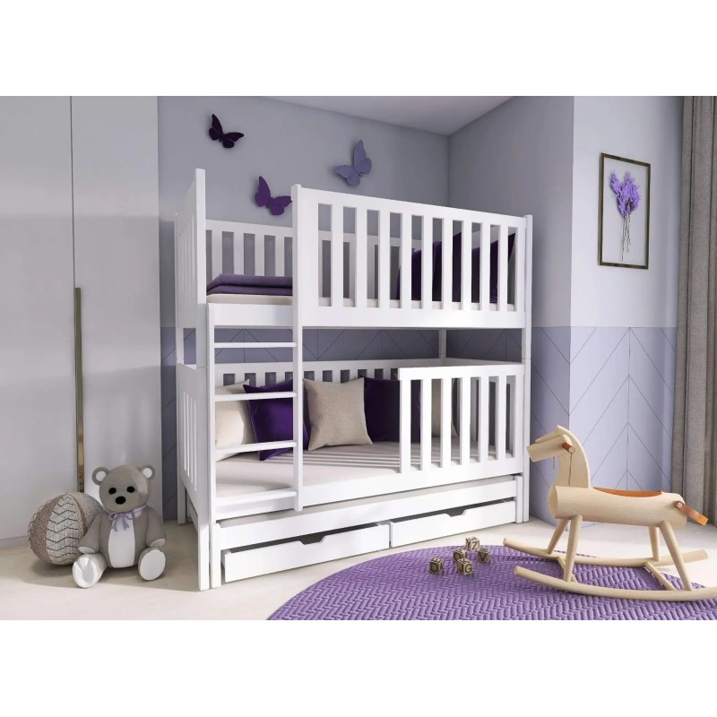 EMILKA 80x160 white bunk bed Lano Furniture