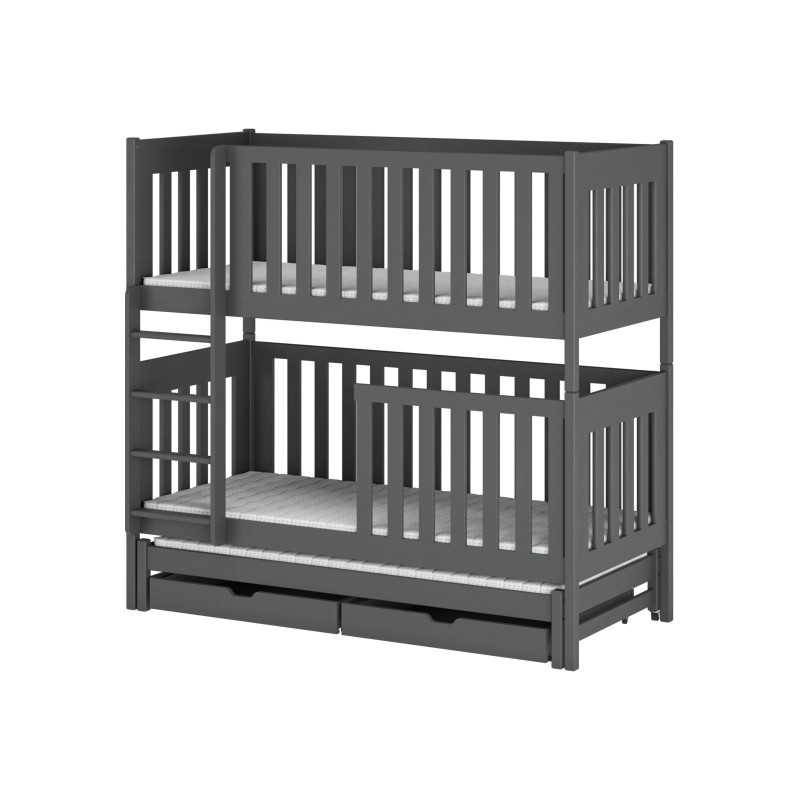 EMILKA 90x190 graphite bunk bed Lano Furniture