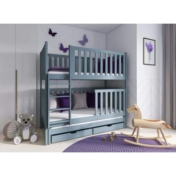 EMILKA 80x160 grey bunk bed Lano Furniture