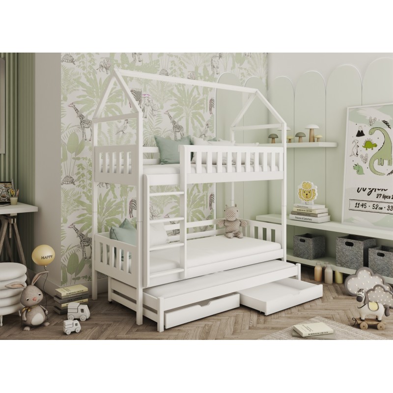 Παιδική Κουκέτα Σπιτάκι IGA 80x160 white