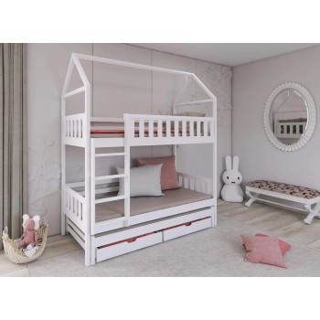 Παιδική Κουκέτα Σπιτάκι IGA 80x180 white