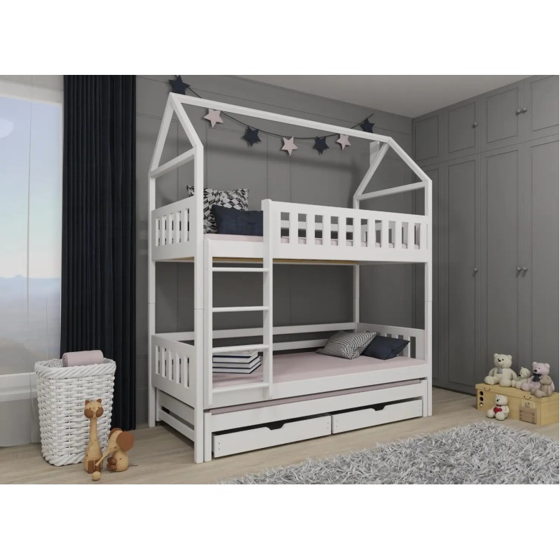 Παιδική Κουκέτα Σπιτάκι IGA 90x200 white