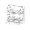 IGA 80x180 grey house bunk bed Lano Furniture