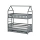 Παιδική Κουκέτα Σπιτάκι IGA 80x200 grey