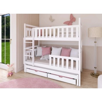 KLARA 80x160 white bunk bed Lano Furniture