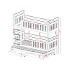KLARA 80x200 white bunk bed Lano Furniture