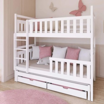 KLARA 90x200 white bunk bed Lano Furniture