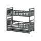 KLARA 80x160 graphite bunk bed Lano Furniture KLARA 80x160 graphite bunk bed Lano Furniture