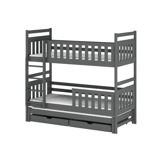 KLARA 80x200 graphite bunk bed Lano Furniture