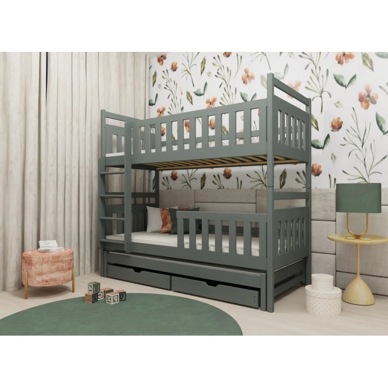 KLARA 90x190 graphite bunk bed Lano Furniture
