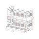 KLARA 80x160 grey bunk bed Lano Furniture